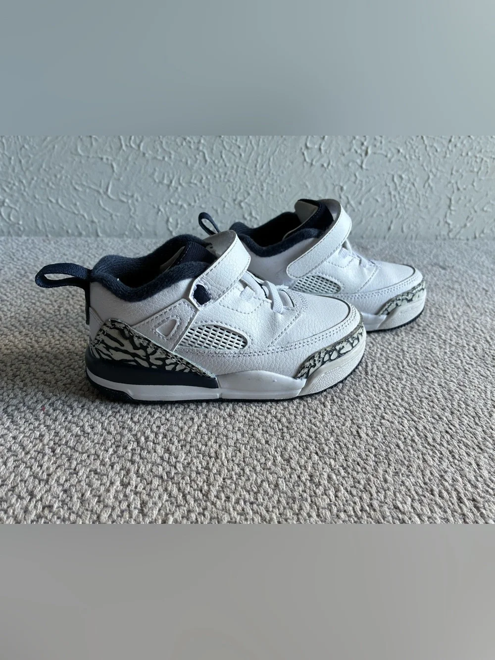 Jordan Spizike Low TD Unisex Kids Sneakers Size 7C White Obsidian FQ3952-104
